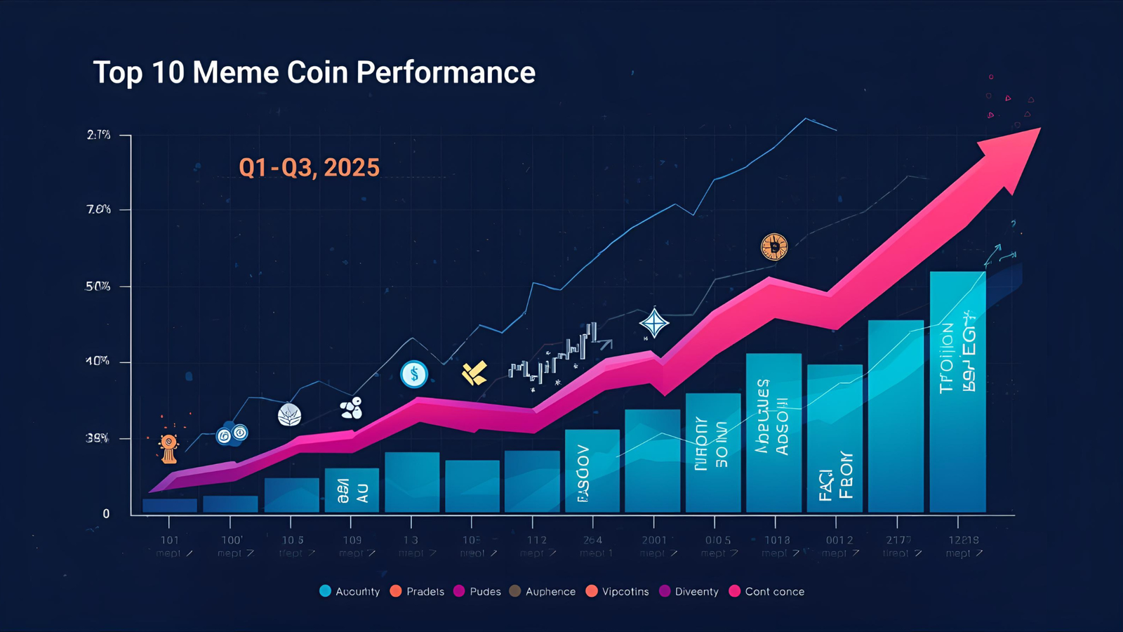 Top 10 Meme Coins Performance Chart Q1-Q3 2025