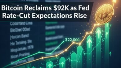 Bitcoin Reclaims $92K as Fed Rate-Cut Expectations Rise