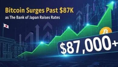 Bitcoin Surges Past $87K as Bank of Japan Raises Rates