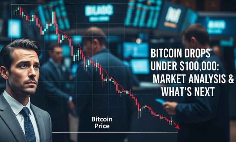 Bitcoin Drops Under $100,000: Market Analysis & What's Next