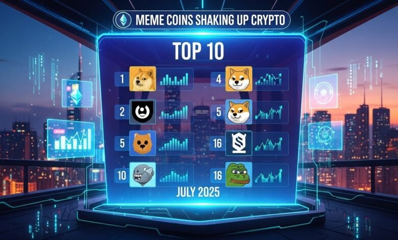 Top 10 Meme Coins Shaking Up Crypto in July 2025