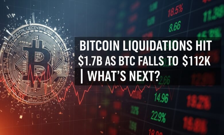Bitcoin Liquidations Hit $1.7B as BTC Falls to $112K What's Next