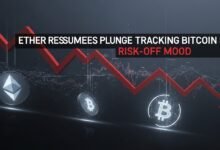 Ether Resumes Plunge Tracking Bitcoin Slide Risk-Off Mood