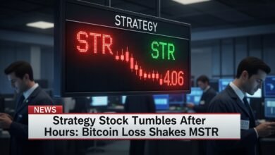 Strategy Stock Tumbles After Hours Bitcoin Loss Shakes MSTR