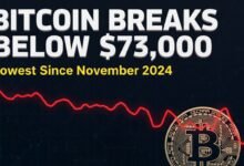 Bitcoin Breaks Below $73,000 to Lowest Since November 2024