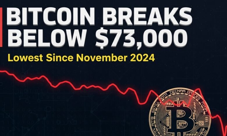 Bitcoin Breaks Below $73,000 to Lowest Since November 2024
